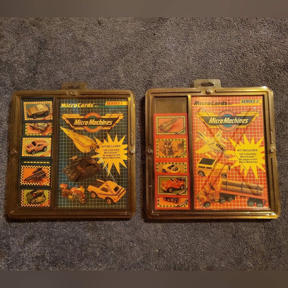 VTG Micro Machines Trading Cards Series 1 & 2 Collectible Cases 1989